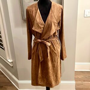 BB Dakota Faux Suede Trench Coat